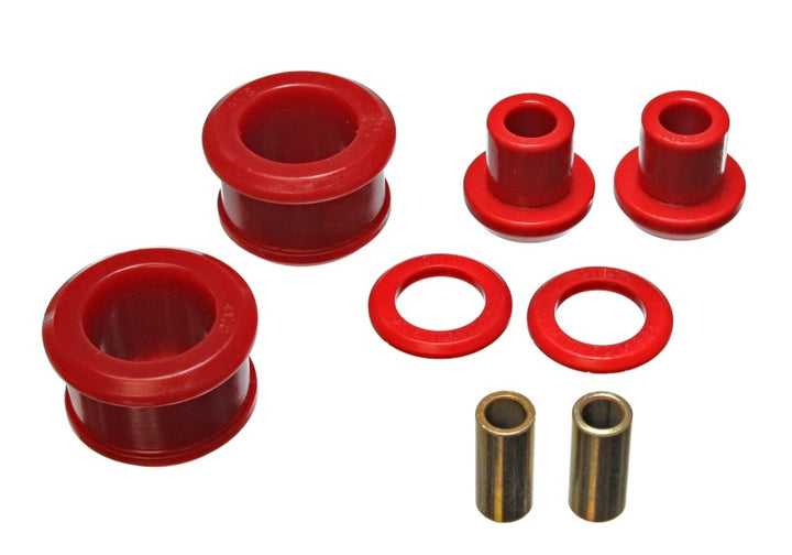 Energy Suspension 90-96 Nissan 300ZX Red Rear Differential Carrier Bushing Set (Must reuse all metal - Bull Strap