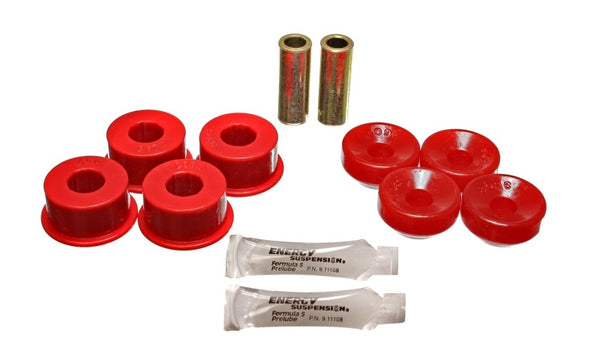 Energy Suspension 90-97 Honda Accord/Odyssey / 92-01 Prelude Red Front Shock Upper and Lower Bushing - Bull Strap