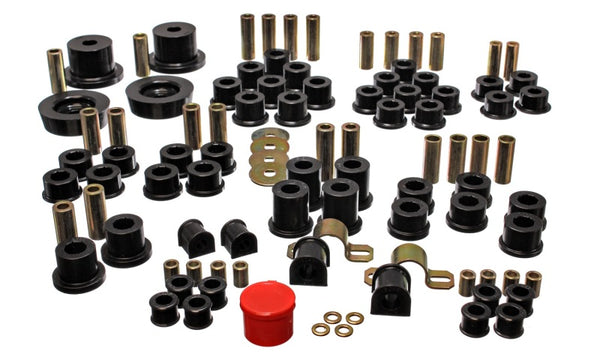 Energy Suspension 90-97 Mazda Miata Black Hyper-Flex Master Bushing Set - Bull Strap