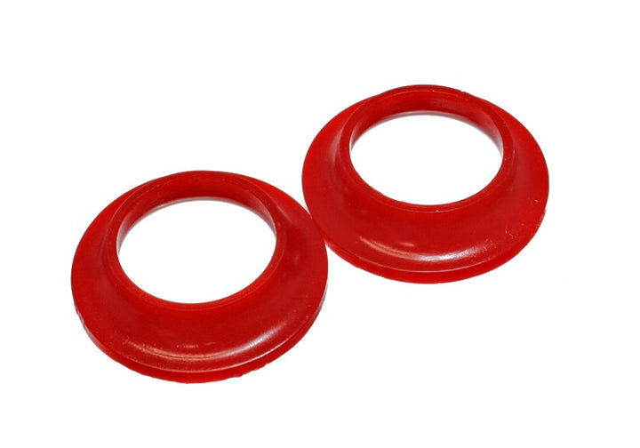 Energy Suspension 91-96 Chevrolet Full Size Red Rear Upper Coil Spring Isolators - Bull Strap