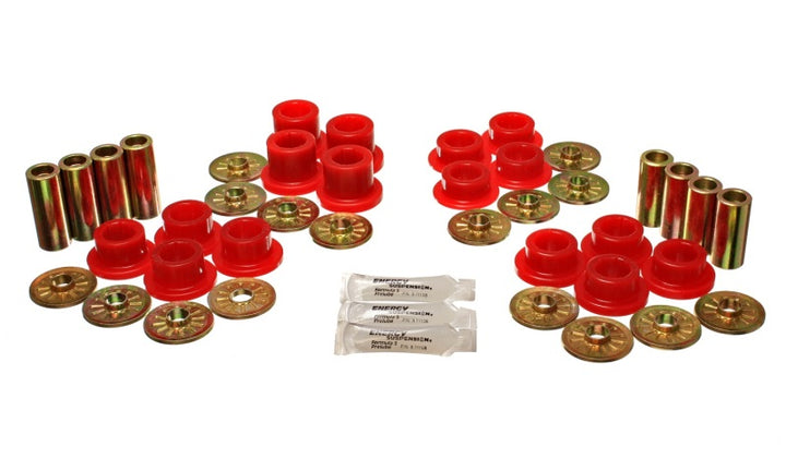 Energy Suspension 92-02 Dodge Viper Red Rear Control Arm Bushing Set - Bull Strap