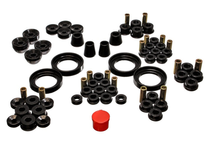 Energy Suspension 92-96 Honda Prelude Black Hyper-Flex Master Bushing Set - Bull Strap