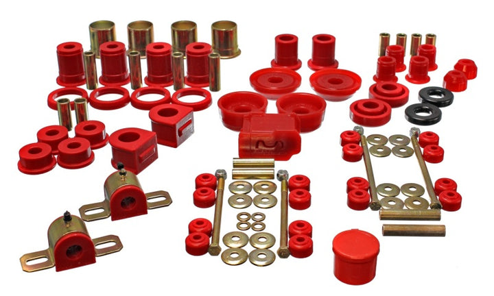 Energy Suspension 93-02 Chevrolet Camaro Red Hyper-flex Master Bushing Set - Bull Strap