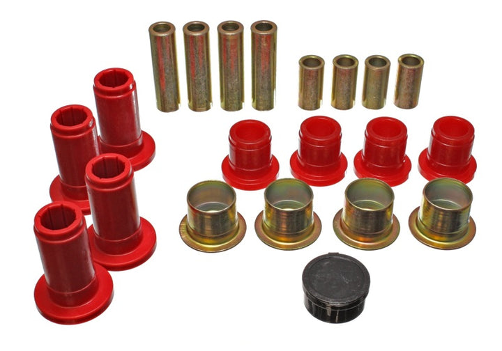 Energy Suspension 94-01 Ram 1500 / 94-02 Ram 2500/3500 2WD Red Front Control Arm Bushing Set - Bull Strap