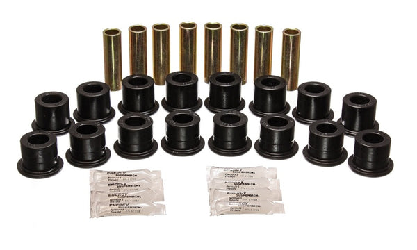Energy Suspension 94-06 Hummer H1 Black Front & Rear End Control Arm Bushing Set - Bull Strap
