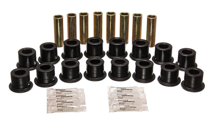 Energy Suspension 94-06 Hummer H1 Black Front & Rear End Control Arm Bushing Set - Bull Strap