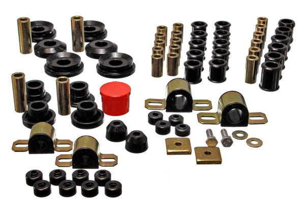 Energy Suspension 95-98 Nissan 240SX (S14) Black Hyper-Flex Master Bushing Set - Bull Strap