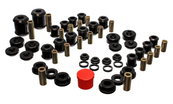 Energy Suspension 95-99 Mitsubishi Eclipse FWD/AWD Black Hyper-flex Master Bushing Set - Bull Strap