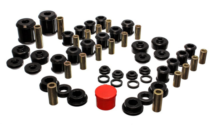 Energy Suspension 95-99 Mitsubishi Eclipse FWD/AWD Black Hyper-flex Master Bushing Set - Bull Strap