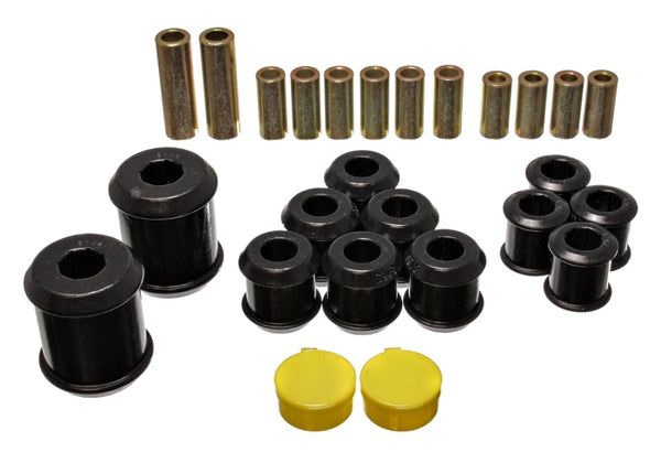 Energy Suspension 95-99 Mitsubishi Eclipse FWD/AWD Black Rear Control Arm Bushing Set - Bull Strap