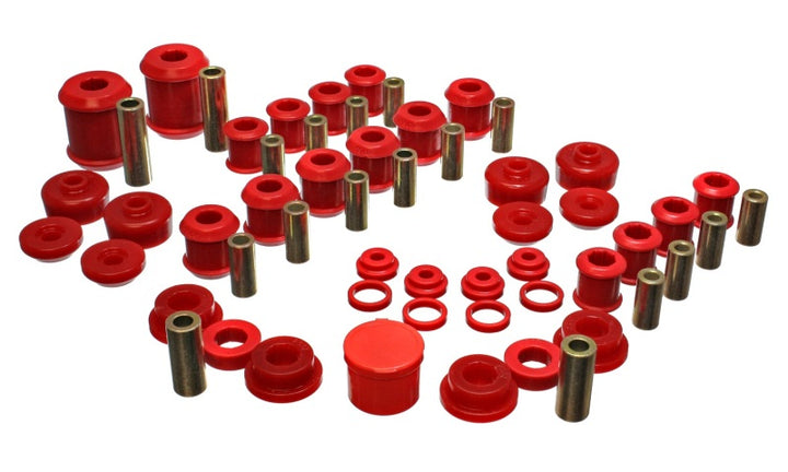 Energy Suspension 95-99 Mitsubishi Eclipse FWD/AWD Red Hyper-flex Master Bushing Set - Bull Strap