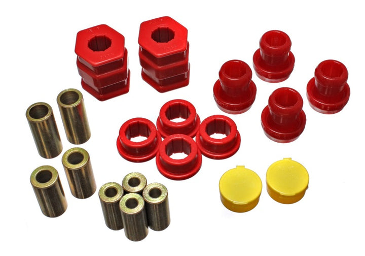 Energy Suspension 96-00 Honda Civic/CRX Red Front Control Arm Bushing Set - Bull Strap