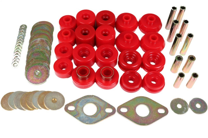 Energy Suspension 96-99 Toyota 4Runner 2WD/4WD Red Body Mount Bushing Set - Bull Strap
