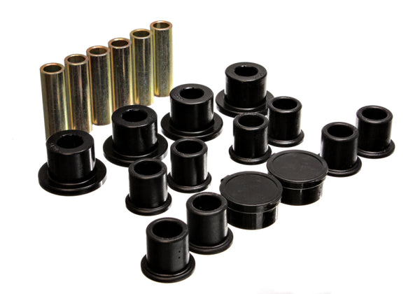 Energy Suspension 98-11 Ford Ranger Black Rear Leaf Spring Bushing Set - Bull Strap