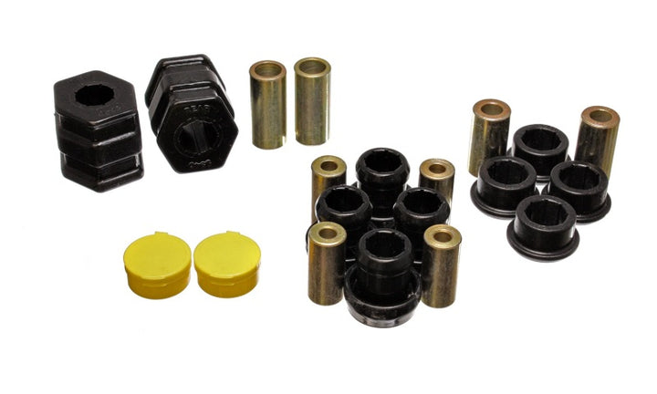 Energy Suspension 99-00 Honda Civic Si Black Front Control Arm Bushing Set - Bull Strap