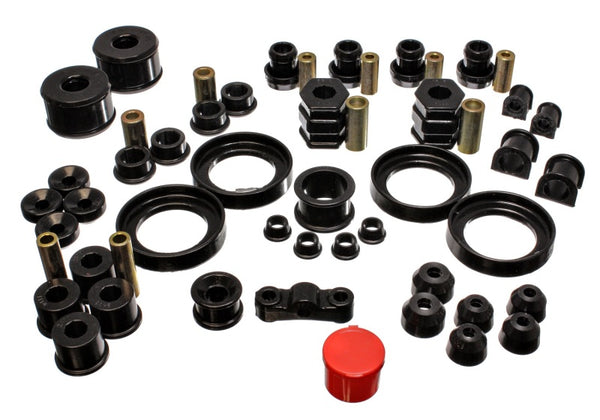 Energy Suspension 99-00 Honda Civic Si Black Hyper-Flex Master Bushing Set - Bull Strap