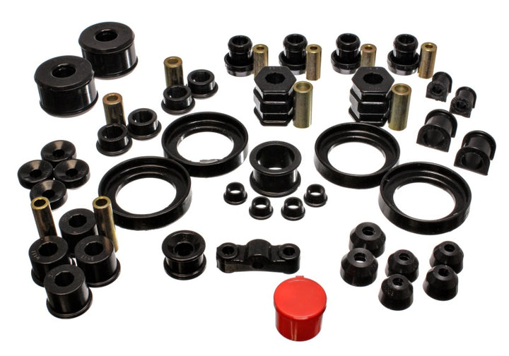 Energy Suspension 99-00 Honda Civic Si Black Hyper-Flex Master Bushing Set - Bull Strap