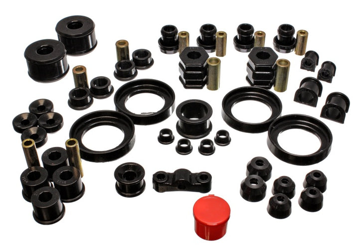 Energy Suspension 99-00 Honda Civic Si Black Hyper-Flex Master Bushing Set - Bull Strap