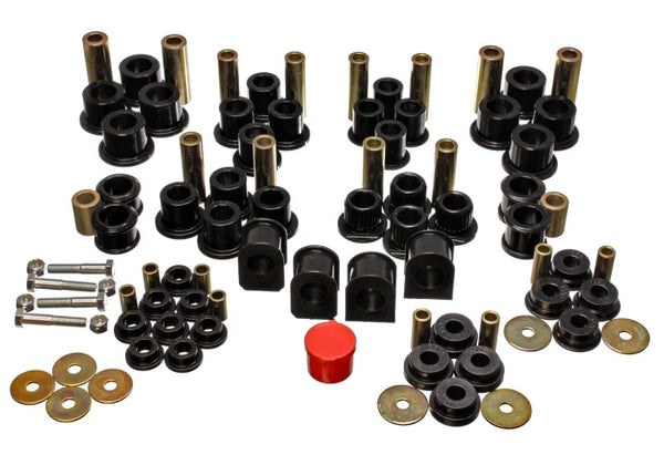 Energy Suspension 99-04 Ford F-250 4WD Superduty Black Hyper-flex Master Bushing Set - Bull Strap