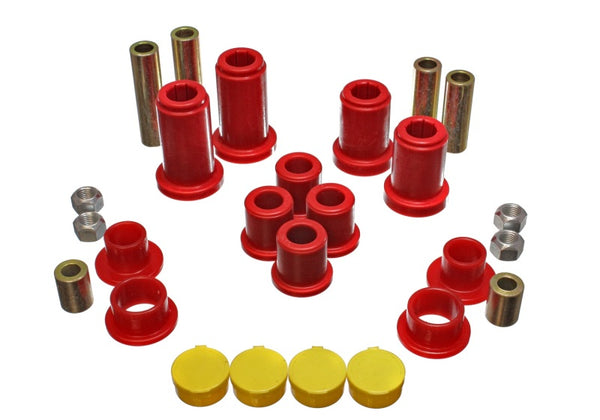 Energy Suspension 99-07 General Motors (Various) Red Front End Control Arm Bushing Set - Bull Strap