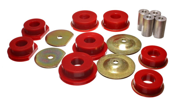 Energy Suspension Dodge 08-10 Challenger/ 07-10 Charger/05-08 Magnum RWD Red Rear Subframe Bushings - Bull Strap