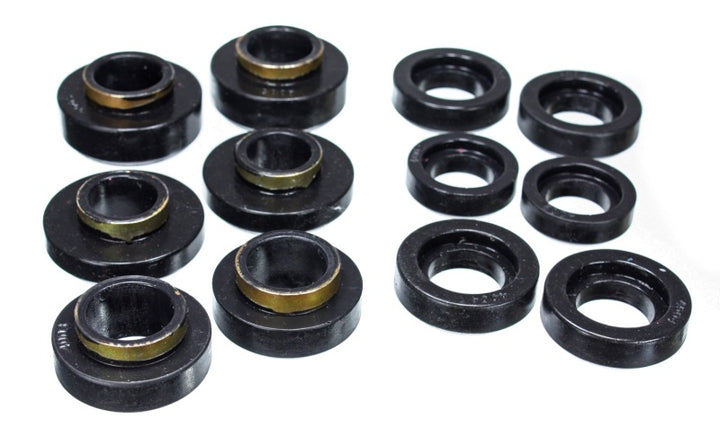 Energy Suspension GM Black Body to Frame Mount and Radiator Support Bushing Set - Bull Strap