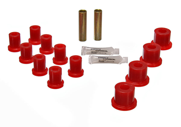 Energy Suspension Jeep Spring Bushing Set - Red - Bull Strap