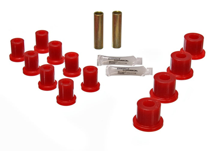 Energy Suspension Jeep Spring Bushing Set - Red - Bull Strap
