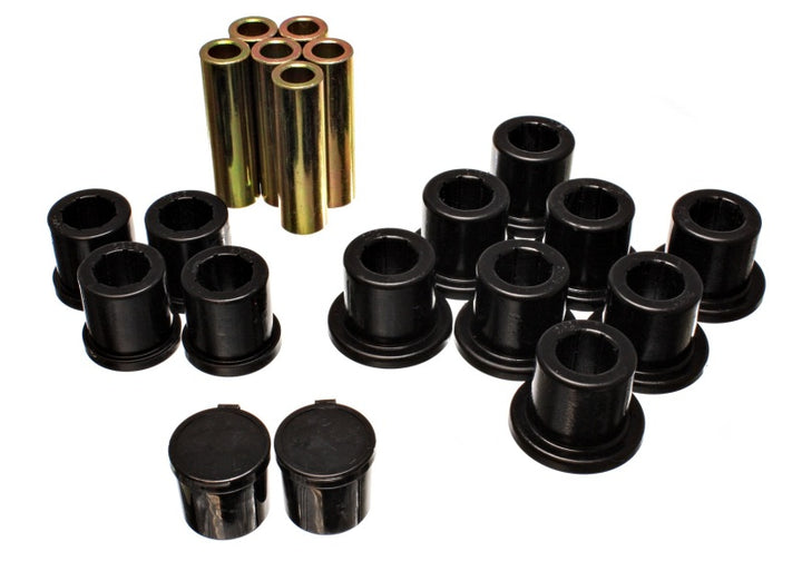 Energy Suspension Rear Spring Bushing Set - Black - Bull Strap