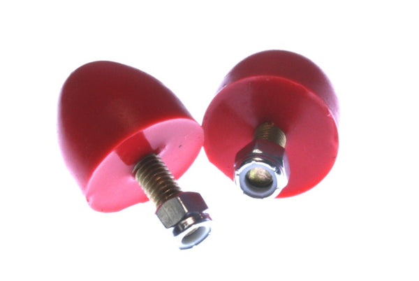 Energy Suspension Sm. Gen Purpose Bump Stops (2) - Red - Bull Strap