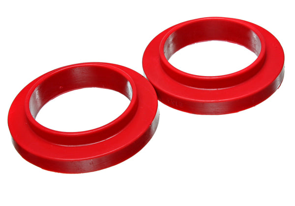 Energy Suspension Universal 3 3/4in ID 25 7/16in OD 3/4in H Red Coil Spring Isolators (2 per set) - Bull Strap