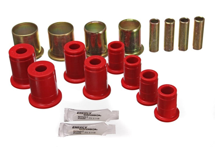 Energy Suspension Universal Red Control Arm Bushing Set - Complete Set - Bull Strap