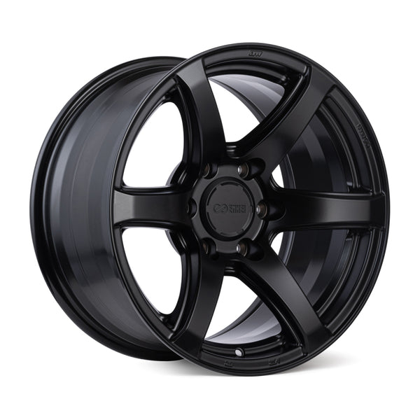 Enkei T6R 18x8.5 38mm Offset 5x114.3 Bolt Pattern 72.6 Bore Gloss Black Wheel - Bull Strap