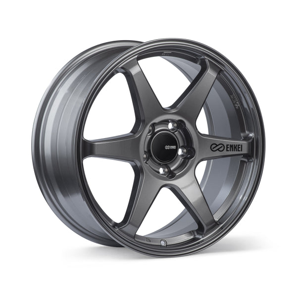 Enkei T6R 18x9.5 38mm Offset 5x114.3 Bolt Pattern 72.6 Bore Matte Gunmetal Wheel - Bull Strap