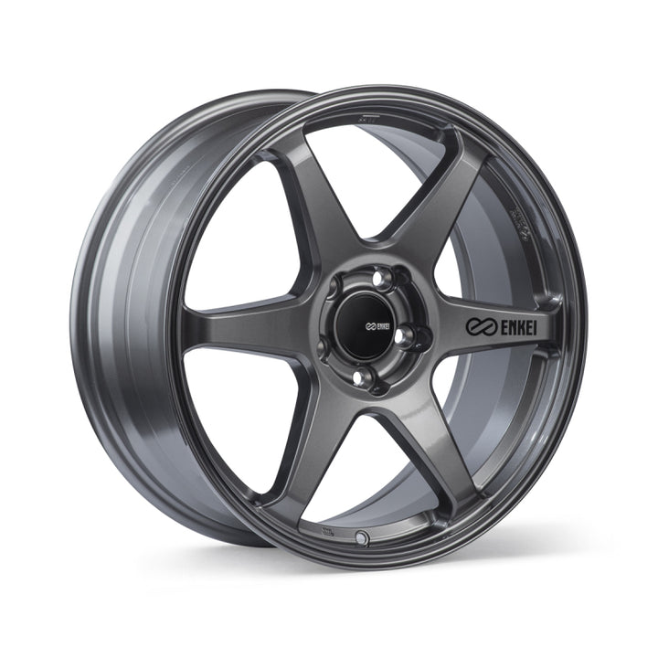 Enkei T6R 18x9.5 38mm Offset 5x114.3 Bolt Pattern 72.6 Bore Matte Gunmetal Wheel - Bull Strap