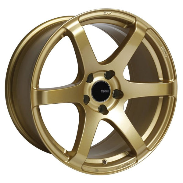 Enkei T6S 17x8 45mm Offset 5x100 Bolt Pattern 72.6 Bore Gold Wheel - Bull Strap