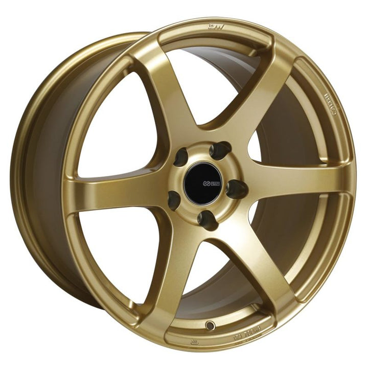 Enkei T6S 17x8 45mm Offset 5x100 Bolt Pattern 72.6 Bore Gold Wheel - Bull Strap