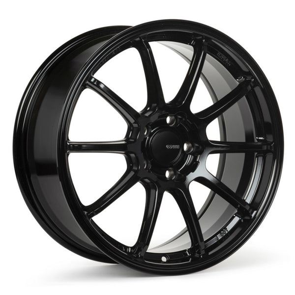 Enkei TRIUMPH 18x9.5 5x114.3 38mm Offset Gloss Black Wheel - Bull Strap
