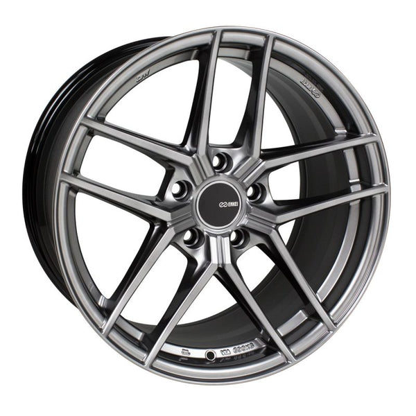 Enkei TY5 19x8.5 5x114.3 35mm Offset 72.6mm Bore Hyper Silver Wheel - Bull Strap