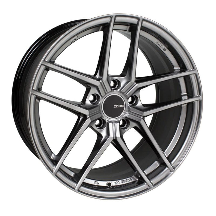 Enkei TY5 19x8.5 5x114.3 35mm Offset 72.6mm Bore Hyper Silver Wheel - Bull Strap