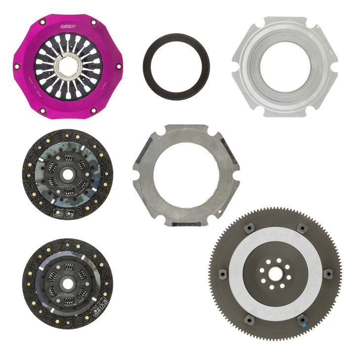 Exedy 04-17 Subaru WRX STI EJ255/EJ257 2.5L Twin-Organic Clutch Kit - Bull Strap