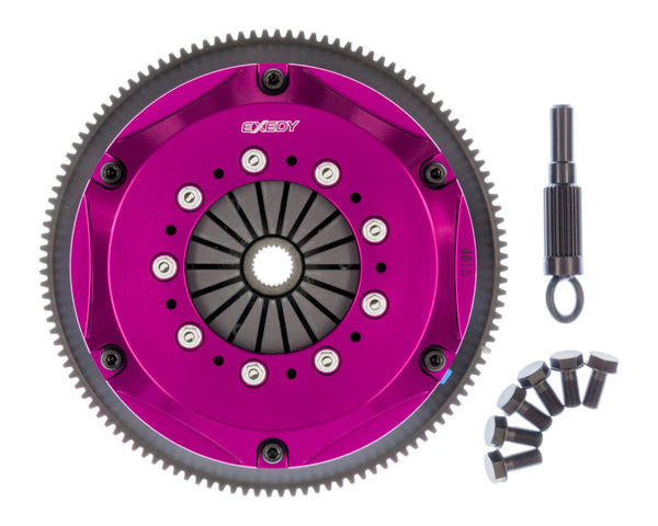 Exedy 1989-1993 Nissan Skyline GTR L6 Hyper Twin Cerametallic Clutch Sprung Center Disc Push Type - Bull Strap