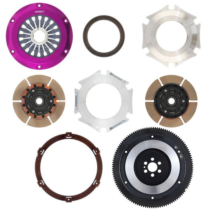 Exedy 1993-1994 Nissan Skyline GTR L6 Hyper Twin Cerametallic Clutch Sprung Center Disc Pull Type - Bull Strap