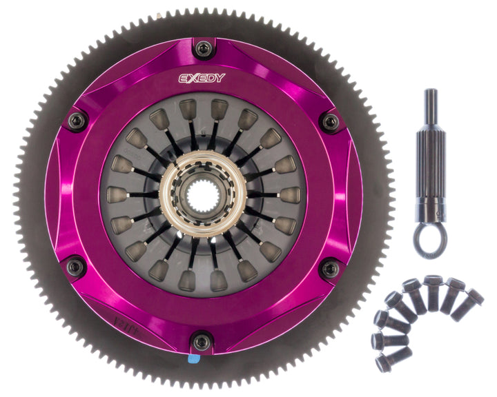 Exedy 2004-2014 Subaru Impreza WRX STI H4 Hyper Triple Cerametallic Clutch Rigid Disc Pull Type - Bull Strap