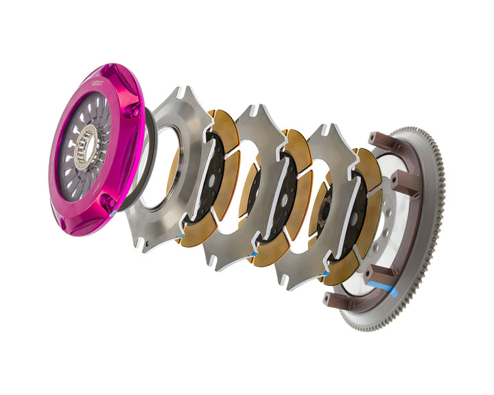 Exedy 2008-2015 Mitsubishi Lancer Evolution GSR L4 Hyper Triple Cerametallic Clutch Rigid Disc - Bull Strap