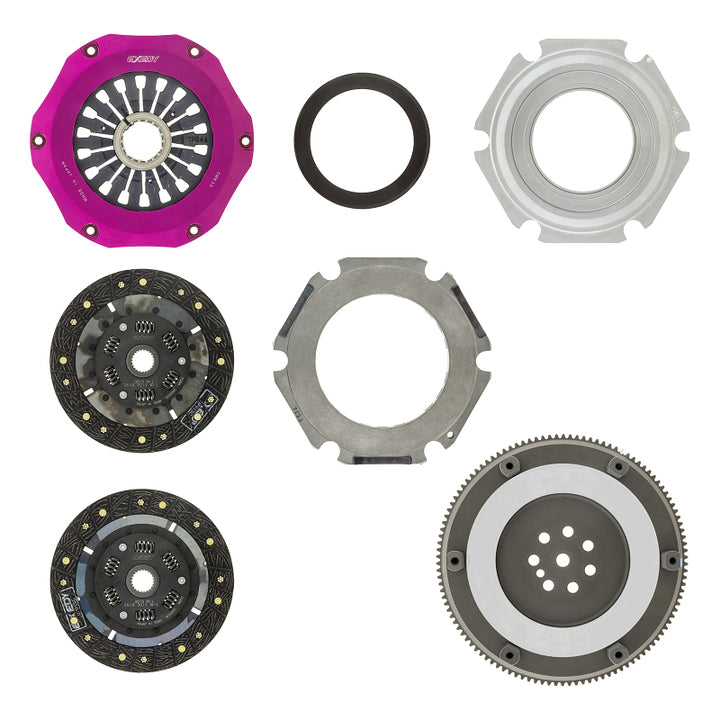Exedy 96-06 Mitsubishi Evo 4-9 4G63T 2.0L Twin-Organic Clutch Kit - Bull Strap
