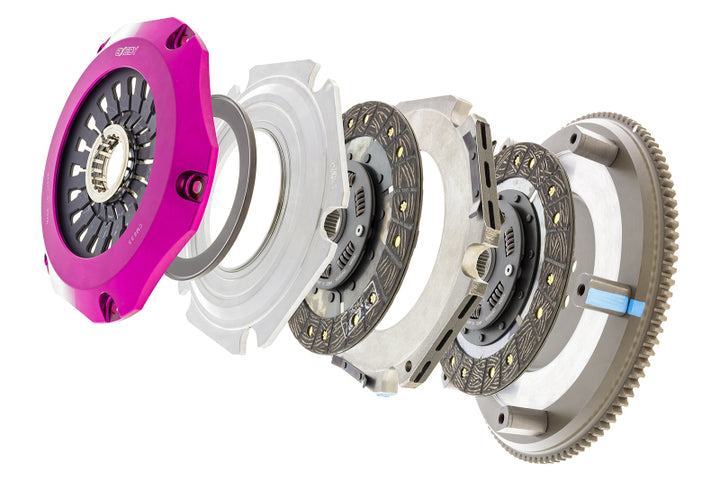 Exedy 96-06 Mitsubishi Evo 4-9 4G63T 2.0L Twin-Organic Clutch Kit - Bull Strap