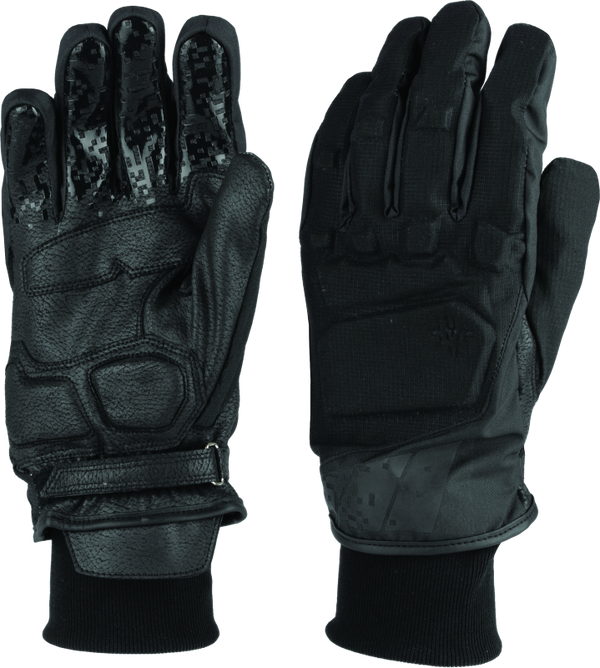 FIRSTGEAR Thermodry Short Gloves Black - Large - Bull Strap