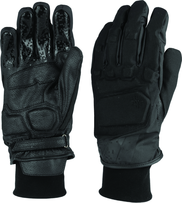 FIRSTGEAR Thermodry Short Gloves Black - Large - Bull Strap