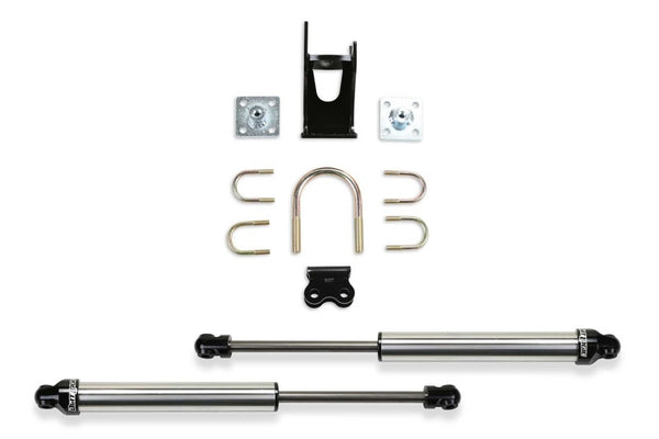 Fabtech 05-21 Ford F250/350 4WD Dual Steering Stabilizer System (Opposing Style) w/DL 2.25 Shocks - Bull Strap